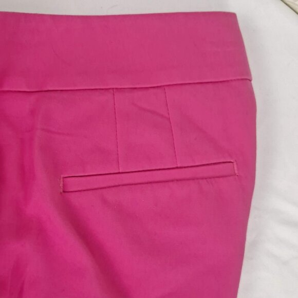 Loft Size 2P Hot Pink Cotton Ankle Length Trousers Front/Back Pockets NWOT - Picture 3 of 12